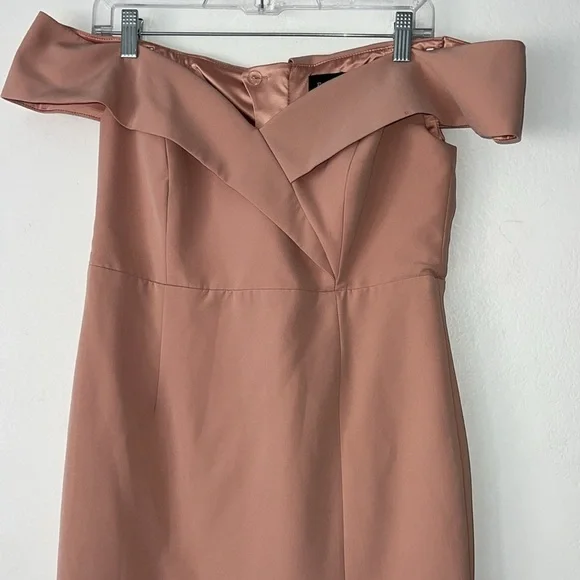 Bardot Bella Off The Shoulder Midi Length Dress Size Medium - Picture 3 of 9
